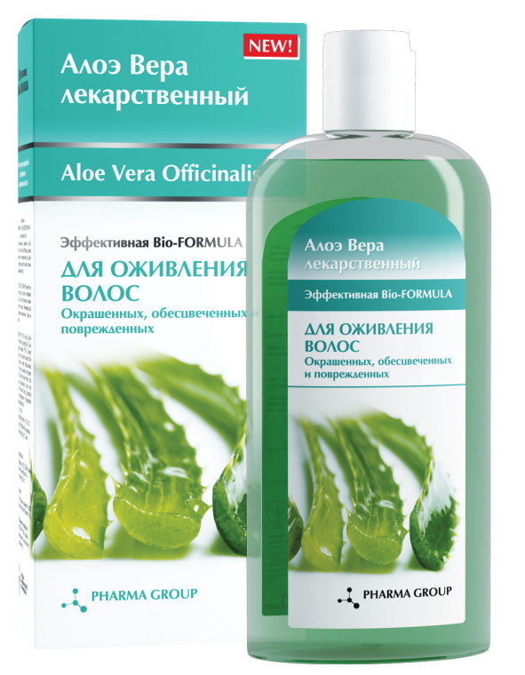 Шампунь лекарственный для оживления волос "Алоэ Вера" - Pharma Group Laboratories Aloe Vera Officinalis — фото N1