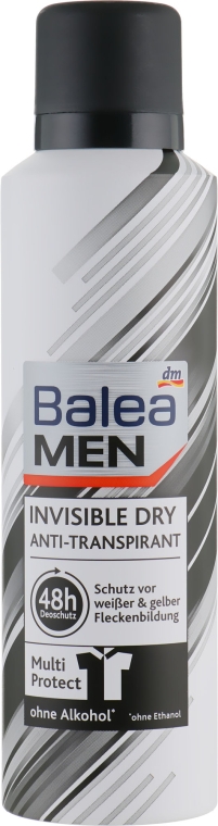 Дезодорант-спрей антиперспирант "Невидимый" - Balea Men Invisible Dry Anti-Transpirant Deodorant