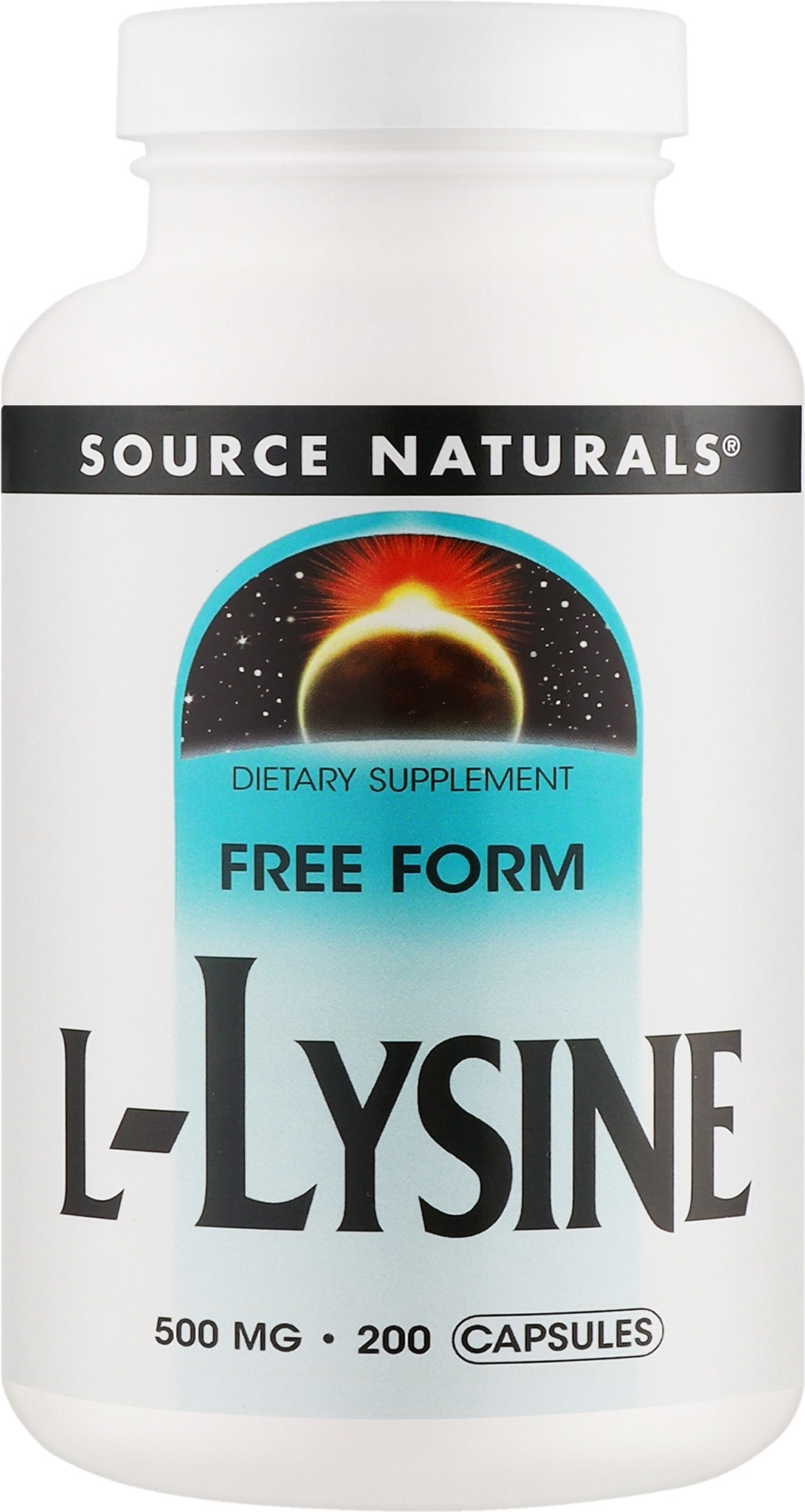 Диетическая добавка "L-Lysine" 500 мг, капсулы - Source Naturals L-Lysine 500mg — фото 200шт