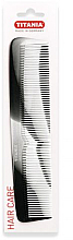 Расческа пластиковая 19.5 см, зебра - Titania Ladies' Comb — фото N1