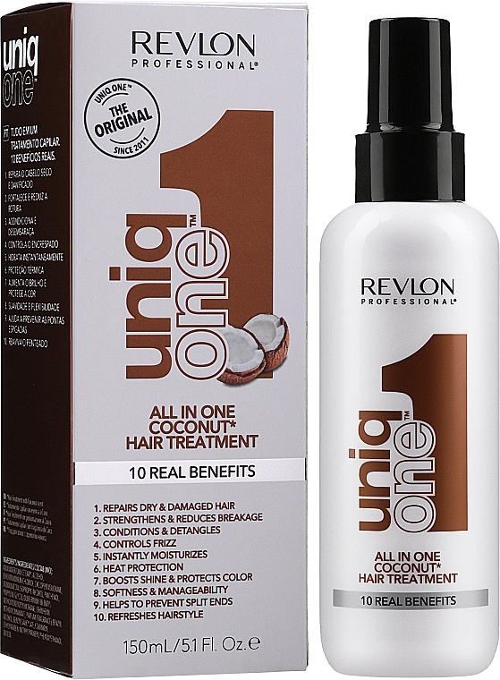 УЦЕНКА Спрей для волос с ароматом кокоса - Revlon Professional Uniq One Hair Treatment * — фото N9