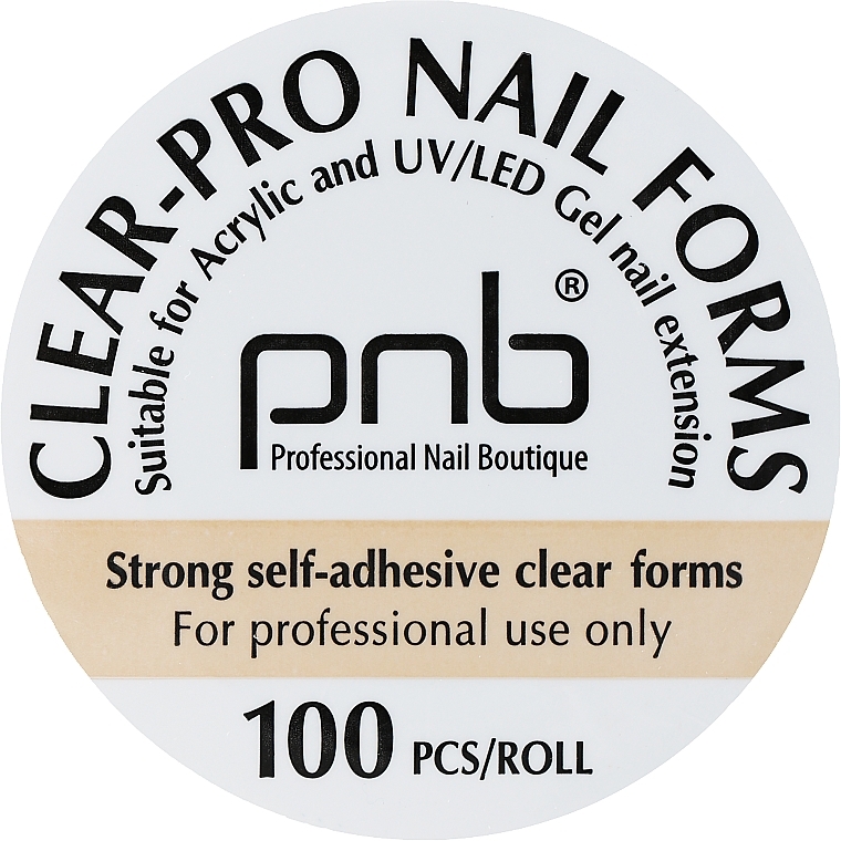 Формы для моделирования ногтей, прозрачная - PNB Clear-Pro
