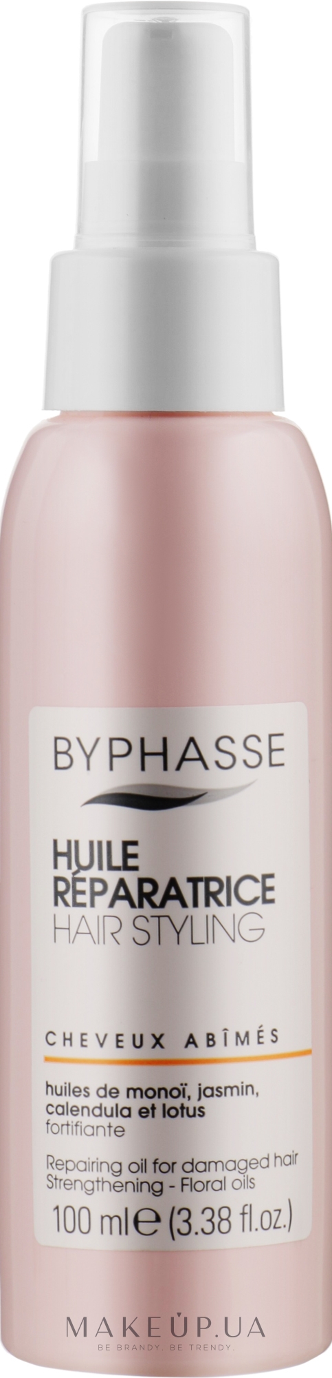 Відновлювальна олія для пошкодженого волосся - Byphasse Repairing Oil For Damaged Hair — фото 100ml