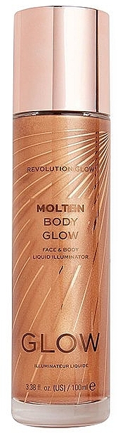 Хайлайтер для обличчя й тіла - Makeup Revolution Molten Body Glow Face & Body Liquid Illuminator — фото N2