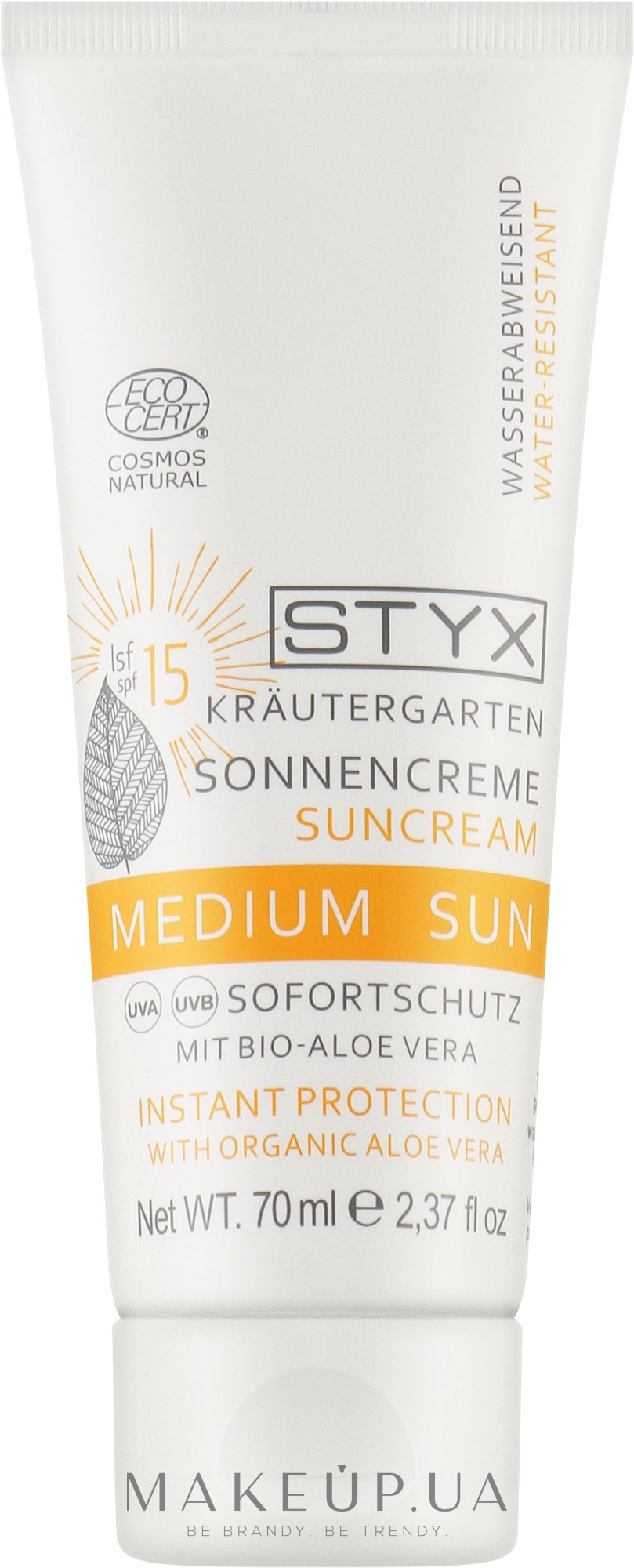 Солнцезащитный крем для лица - Styx Naturcosmetic Sun Cream SPF 15 — фото 70ml