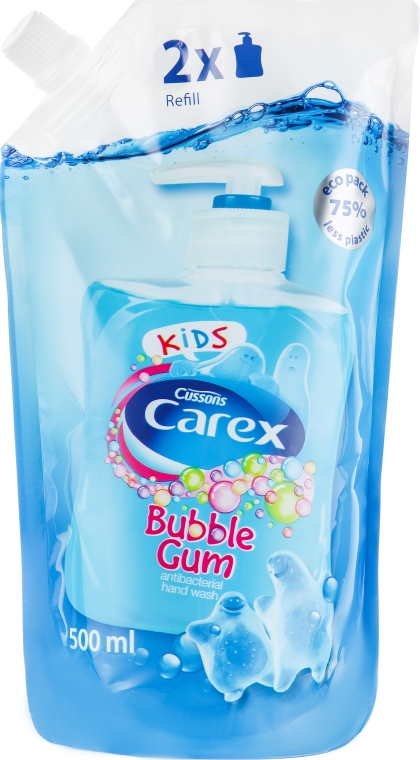 Жидкое мыло антибактериальное - Carex Bubble Gum Hand Wash (Refill) — фото N1