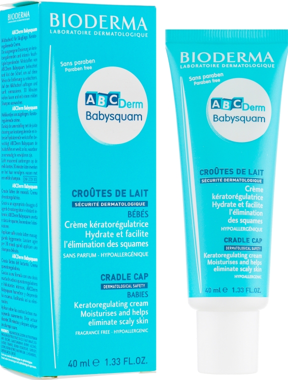 Крем для удаления молочных корочек - Bioderma ABCDerm Baby Squam