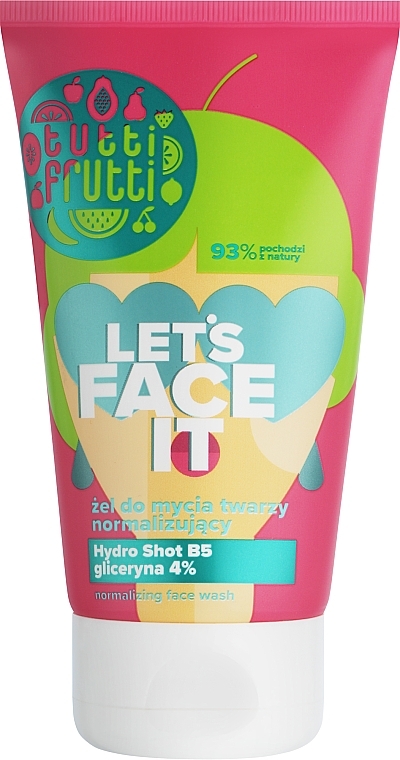 Нормализирующий очищающий гель для лица - Farmona Tutti Frutti Let`s Face It Normalizing Face Wash — фото N1