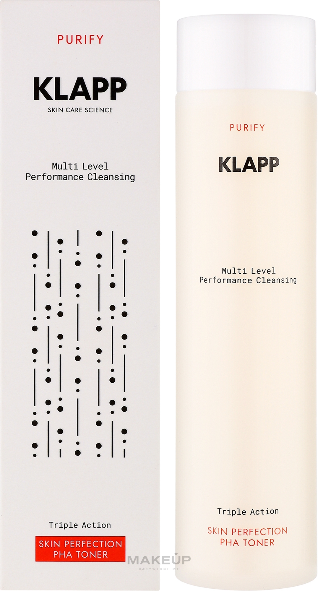 Тонік з РНА для всіх типів шкіри - Klapp Multi Level Performance Purify Skin Perfection PHA Toner — фото 200ml