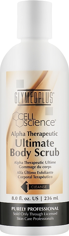 УЦІНКА Тонізувальний скраб для тіла "Альфа" - GlyMed Plus Cell Science Alpha Therapeutic Ultimate Body Scrub * — фото N1