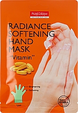 Парфумерія, косметика Маска-рукавички для пом'якшення й сяйва рук "Вітамін" - Purederm Radiance Softening Vitamin Hand Mask