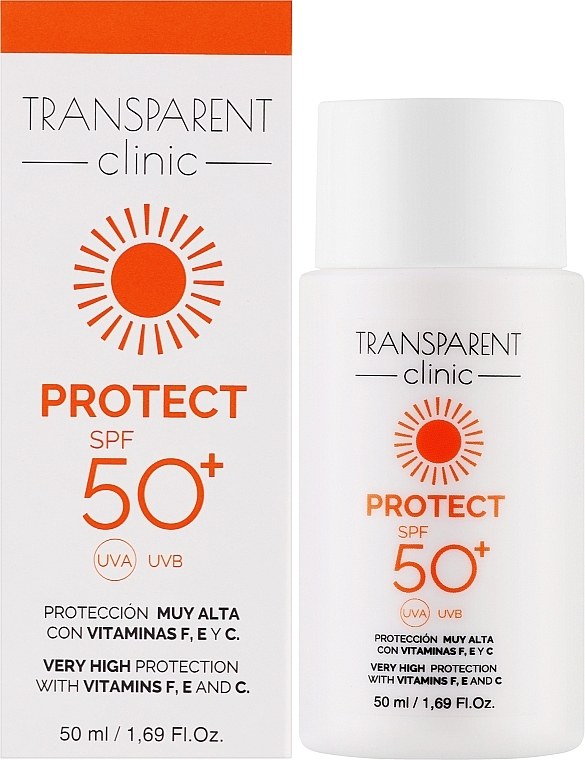 Сонцезахисна емульсія для обличчя - Transparent Clinic Protect SPF50+ — фото N2