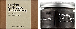 Зміцнювальний кавово-сольовий скраб з кофеїном, м'ятою та лаймом - Luff Coffee-Salt Lime-Mint Scrub — фото N2