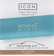 Парфумерія, косметика Ароматизатор в авто "Класік: м'яка шкіра" - Millefiori Milano Icon Car Air Freshener Soft Leather