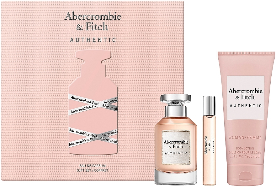 Abercrombie & Fitch Authentic - Набір (edp/100ml + edp/15ml + b/lot/200ml) — фото N2