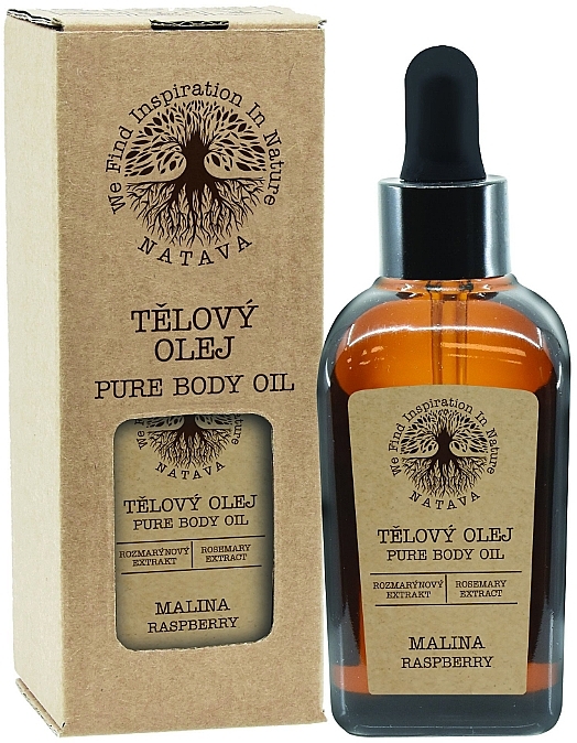 Олія для тіла "Малина" - Natava Pure Body Oil — фото N1
