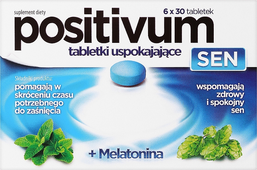 Дієтична добавка в таблетках - Aflofarm Positivum Sen — фото N1