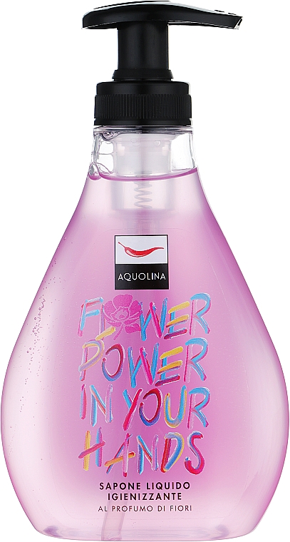 Жидкое мыло для рук - Aquolina Flower Power In Your Hands Sapone Liquido Igienizzante — фото N1