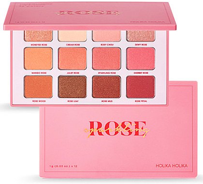 Палетка теней для век - Holika Holika Piece Matching 12-colors Rose Eye Shadow Palette — фото N1