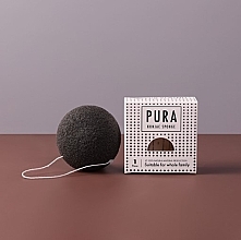 Спонж конняку, черный - Sister Young PURA Konjac Sponge Black — фото N3