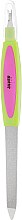 Духи, Парфюмерия, косметика Пилочка сапфировая с резцом, 16 см, зелено-розовая - Silver Style