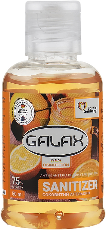 Гель для рук антисептический "Сочный апельсин" - Galax Sanitizer — фото N1