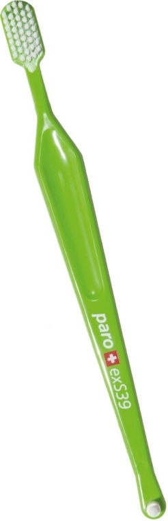 Зубная щетка "exS39" (в полиэтиленовой упаковке), салатовая - Paro Swiss Toothbrush — фото N2