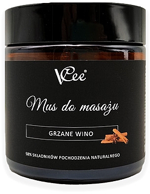 Веганський масажний мус "Глінтвейн" - VCee Mulled Wine Massage Mousse — фото N1