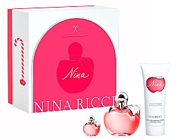 Духи, Парфюмерия, косметика Nina Ricci Nina - Набор (edt/50ml + b/lot/75ml + edt/4ml)