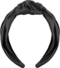 Духи, Парфюмерия, косметика Обідок для волосся, чорний "Top Knot" - MAKEUP Hair Hoop Band Leather Black