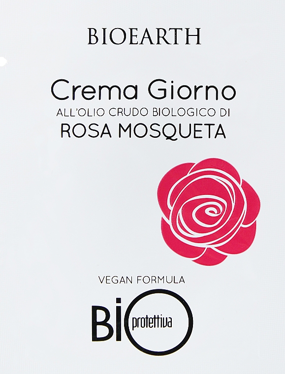 Крем дневной на основе масла Розы Москета - Bioearth Bioprotettiva Crema Giorno Rosa Mosqueta (пробник)