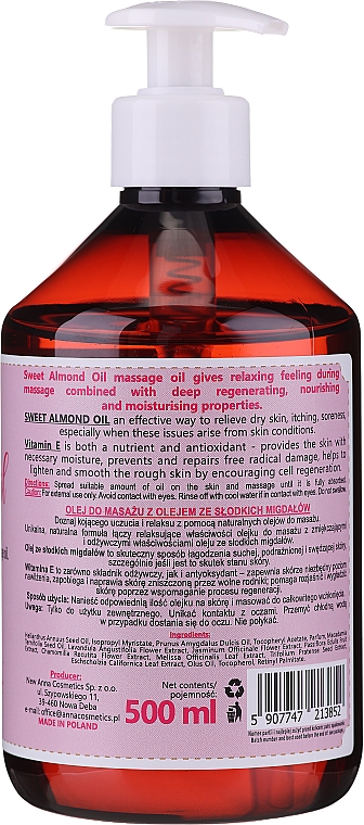 Масло для массажа - Eco U Massage Oil Sweet Almond Oil — фото N4