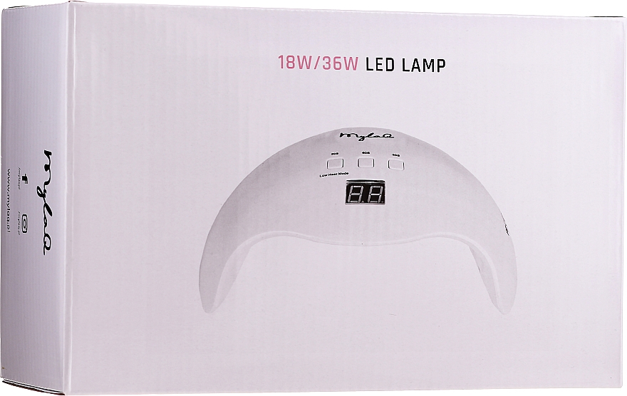 LED-лампа для сушки геля и гель-лака, 18W/36W - MylaQ — фото N1