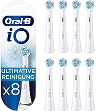 Насадки для электрической зубной щетки, белые, 8 шт. - Oral-B iO Ultimate Clean — фото N1
