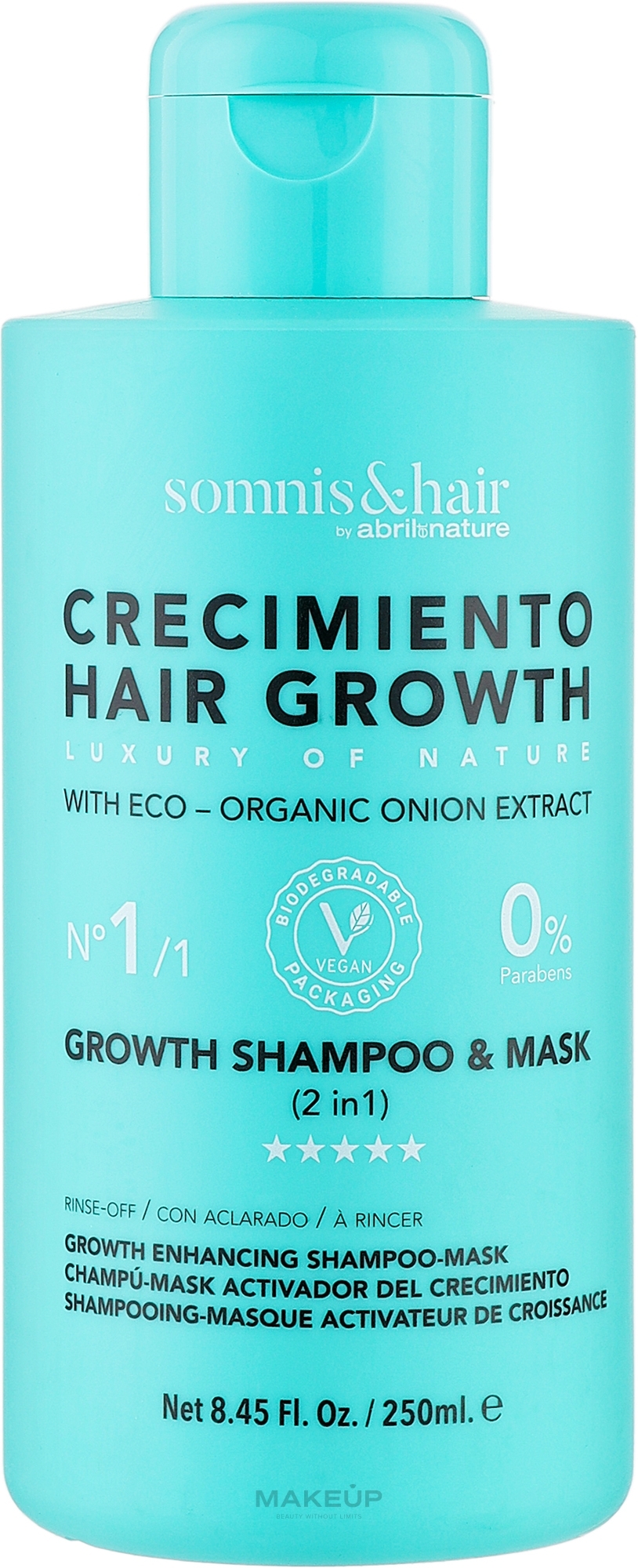 Шампунь и маска 2в1 для стимулирования роста волос - Somnis & Hair Shampoo & Mask Hair Growth — фото 250ml