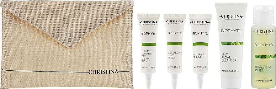 Набор - Christina Bio Phyto Travel Kit (cr/2x15ml + serum/15ml + gel/50ml + toner/40ml)