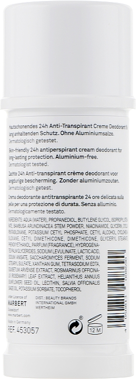 Безалюминиевый кремовый дезодорант - Marbert Bath & Body Sensitive Aluminium-free Cream Deodorant — фото N2