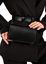 Ремінь, екошкіра, чорний "Good Girl" - MAKEUP Women’s PU Leather Belt — фото N4