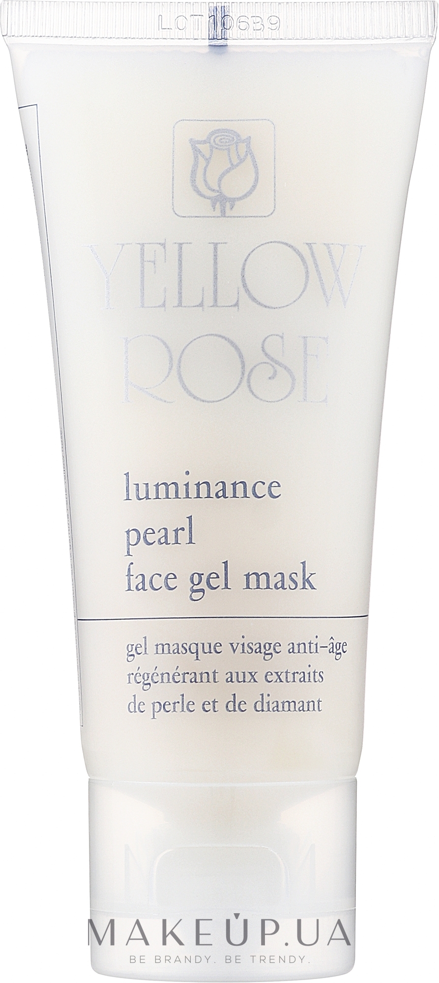 Гелева маска для обличчя з перлами, алмазною пудрою (туба) - Yellow Rose Luminance Pearl Face Gel Mask — фото 50ml