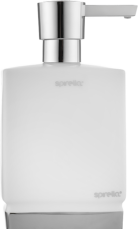 Дозатор для жидкого мыла "Roma", фарфор, 17x9x4,5 см, белый - Spirella — фото N1