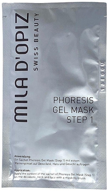 Гелевая маска для фореза - Mila D’Opiz Swiss Beauty Phoresis Gel Mask Step 1 — фото N1