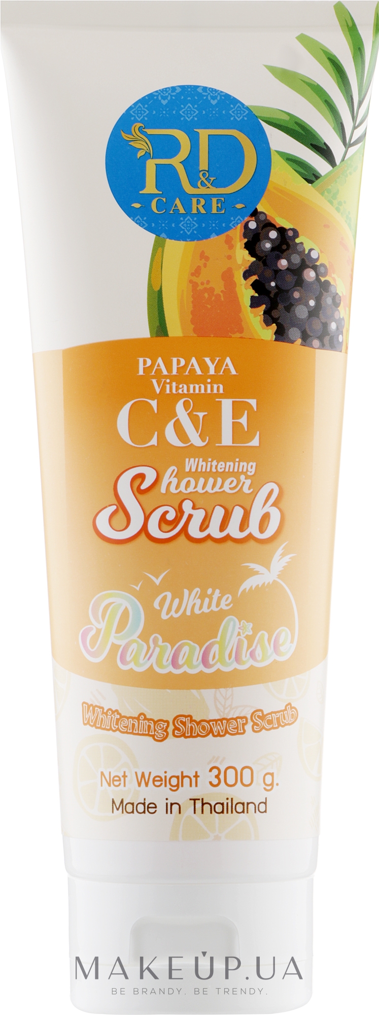 Скраб-сіль для душу з екстрактом папайї й вітамінами C і E - R&D Care Papaya Vitamin C&E Whitening — фото 300g