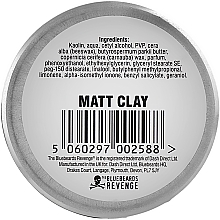 Матова глина для укладання волосся - The Bluebeards Revenge Matt Clay — фото N6
