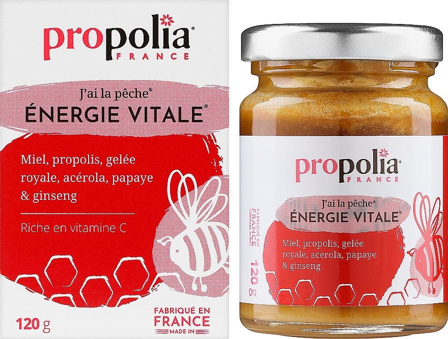 Пищевая добавка для укрепления организма - Propolia Vital Energy Propolis, Honey, Royal Jelly & Ginseng — фото N2