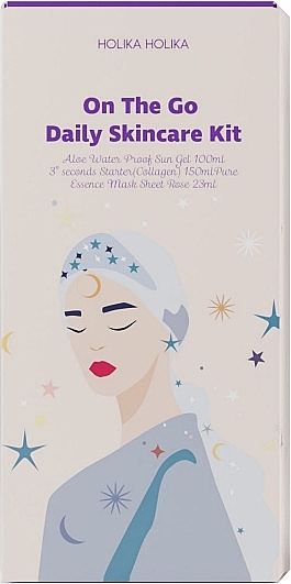 Набор - Holika Holika On The Go Daily Skincare Kit (f/gel/100ml + serum/150ml + mask/23ml) — фото N1