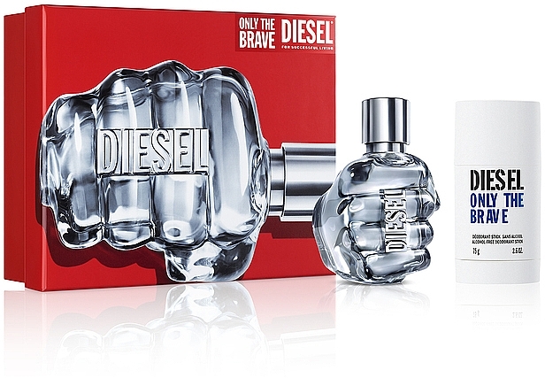Diesel Only The Brave - Набор (edt/35ml + deo/75g) — фото N1