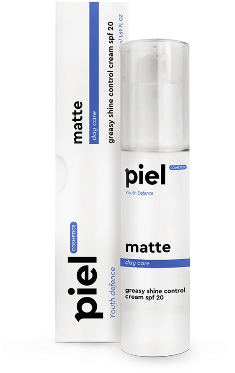 Зволожуючий денний крем з матуючим ефектом SPF20 - Piel Cosmetics Youth Defenсe Cream Matte Face Care Day