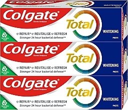 Набор - Colgate Total Whitening Toothpaste Trio (toothpaste/3x75ml) — фото N1