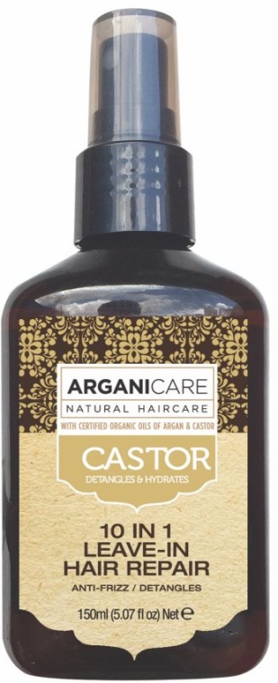 Сироватка для волосся 10 в 1 - Argaincare Castor Oil 10-in-1 Hair Repair — фото N1