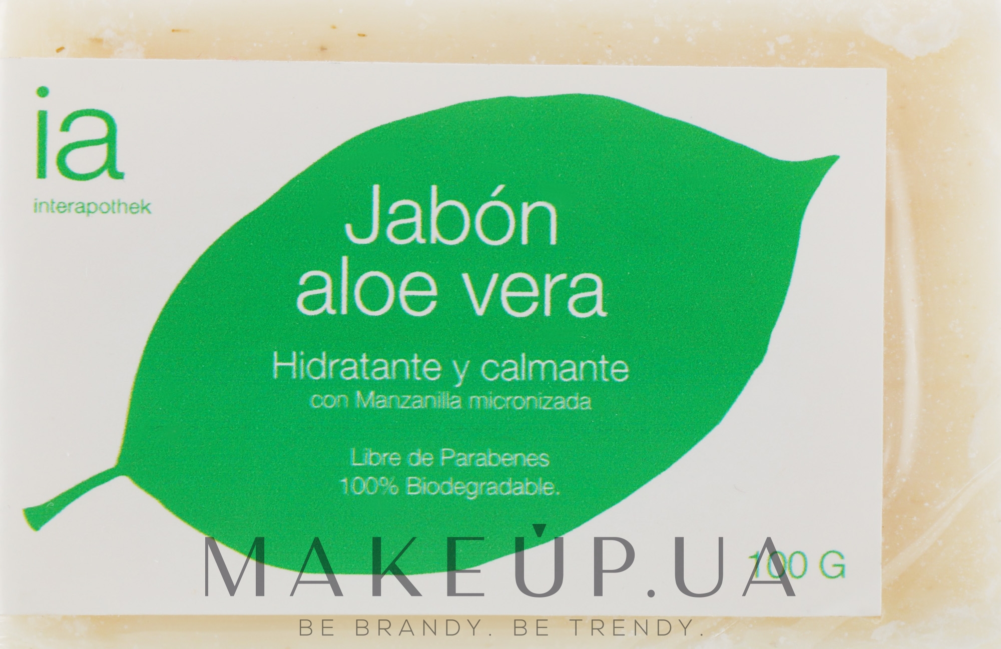 Натуральное увлажняющее мыло для лица и тела с экстрактом Алоэ Вера - Interapothek Hidratante y Calmante Jabon Aloe Vera — фото 100g